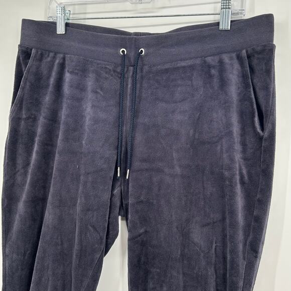 Women's Regal Blue Juicy Couture Velour Hoodie Sweatshirt and Joggers Set Sz L - Picture 7 of 11